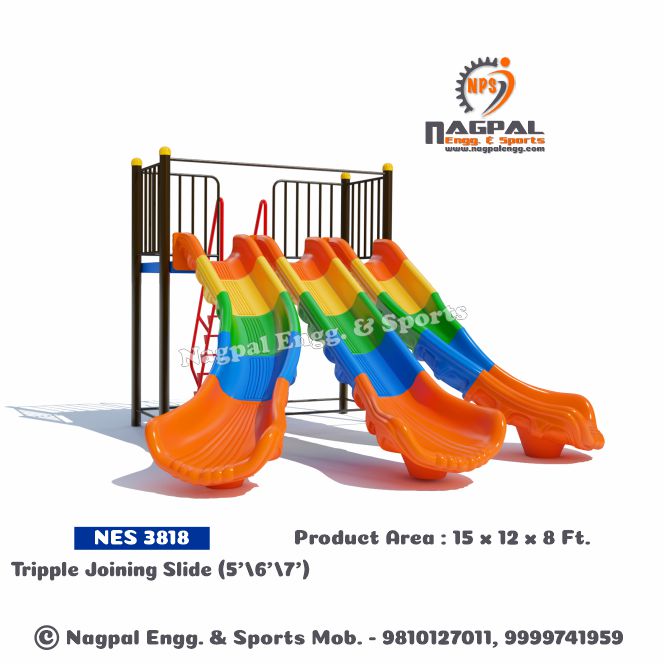 Triple Joining Playground Slide Manufacturers in Faridabad