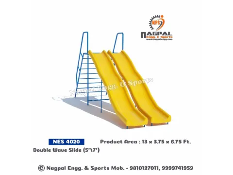 Double Wave Playground Slide