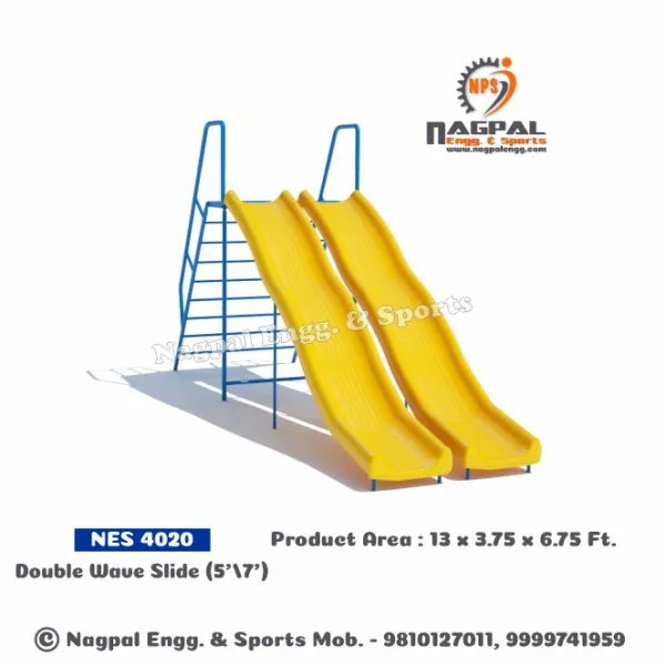 Double Wave Playground Slide